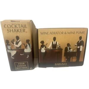 BARVIVO Cocktail Shaker & Wine Aerator With Wine Pump